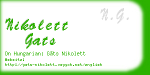 nikolett gats business card